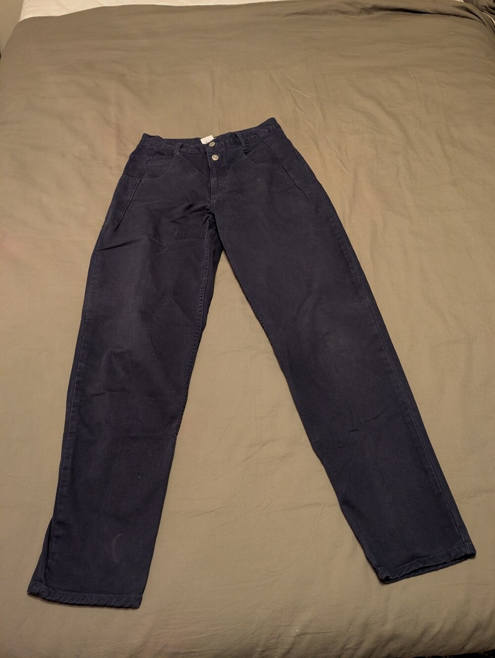 Vintage Guess Pascal 44075 2 Button Loose Fit Tapered Leg Jeans 31x32 Navy